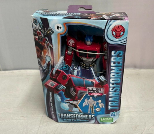 (LUP) Transformers EarthSpark Deluxe Optimus Prime Action Figure Toy