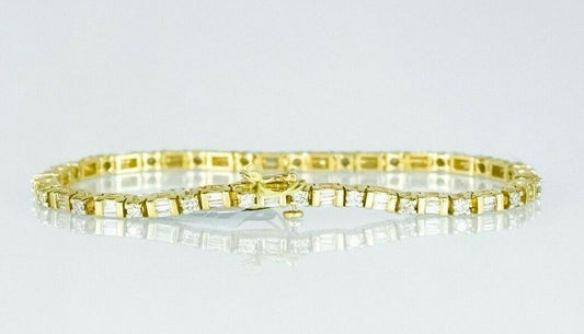 (I-876-233A) 14k gold multistone diamond bracelet