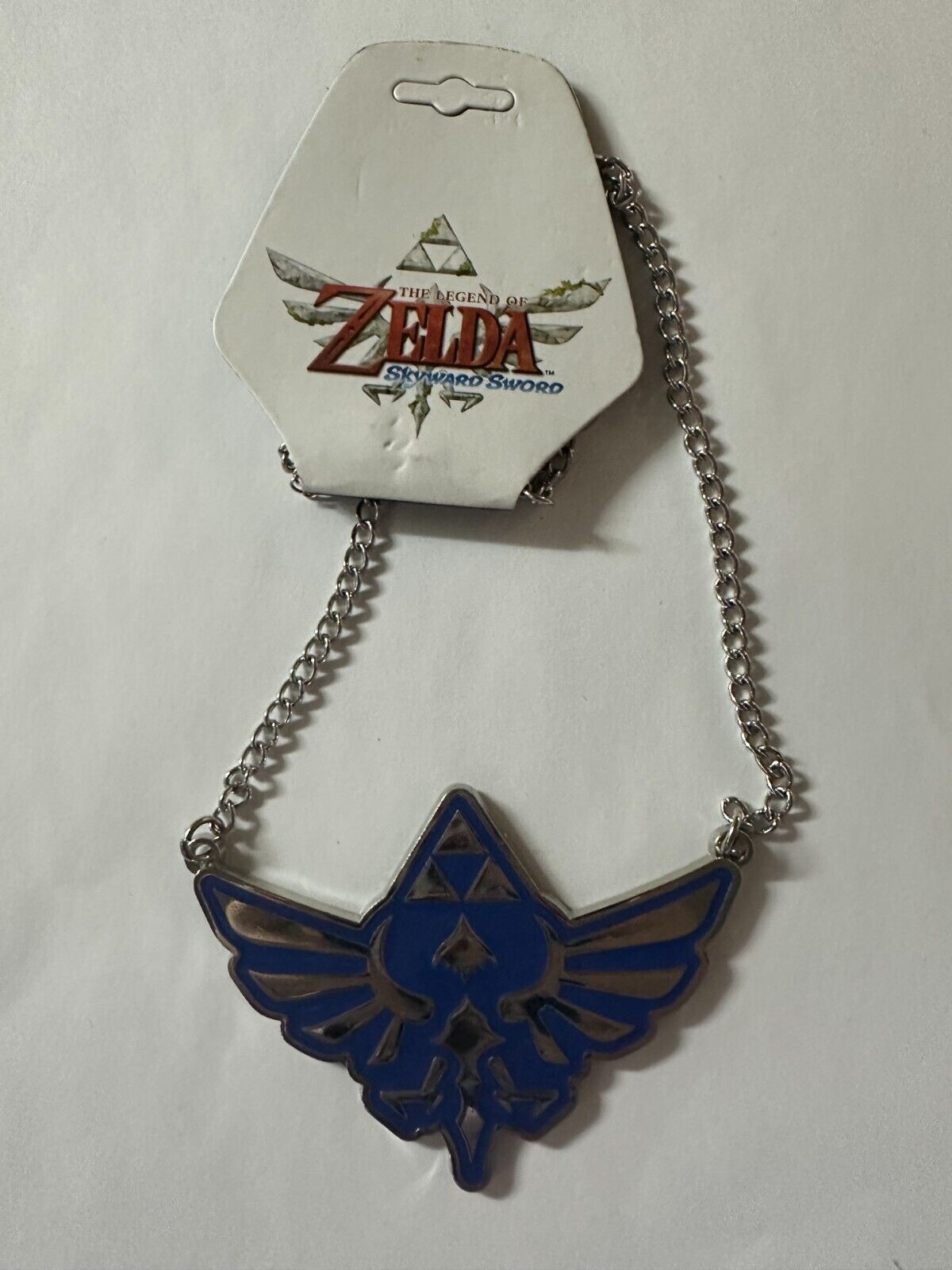 (LUP) Zelda Blue And Silver Symbol Necklace