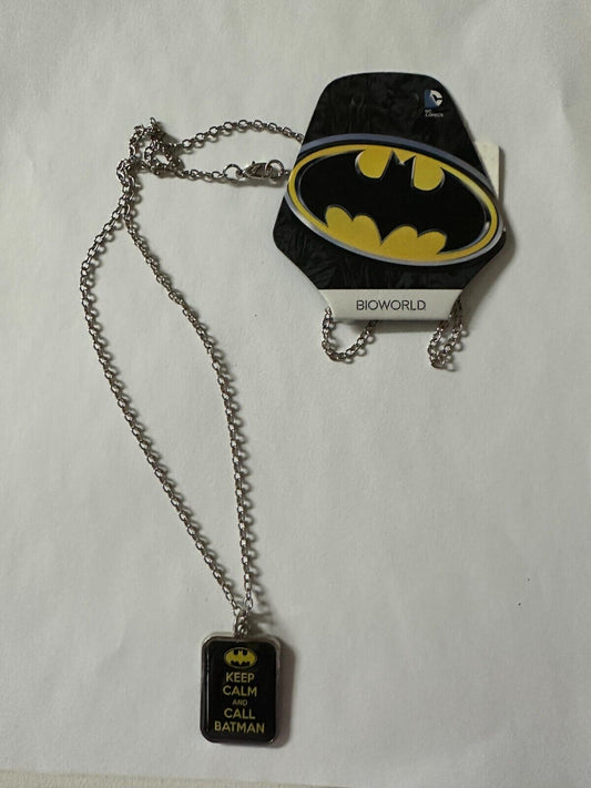 (LUP) Keep Calm And Call Batman Necklace