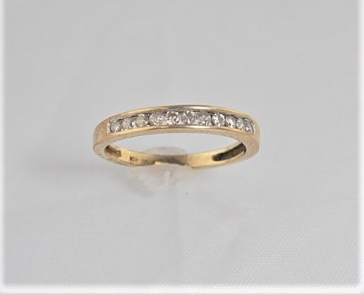 (I-5394) 10K Duo Gold Multistone Diamond Ring