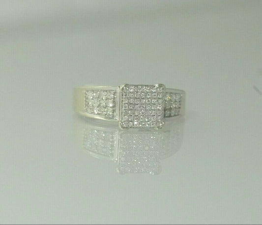 (I-7378) 14k white gold multistone diamond ring