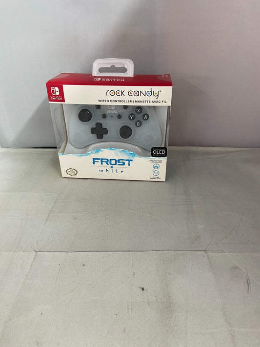 (LUP) Rock Candy Frost White Wired Controller For Nintendo Switch