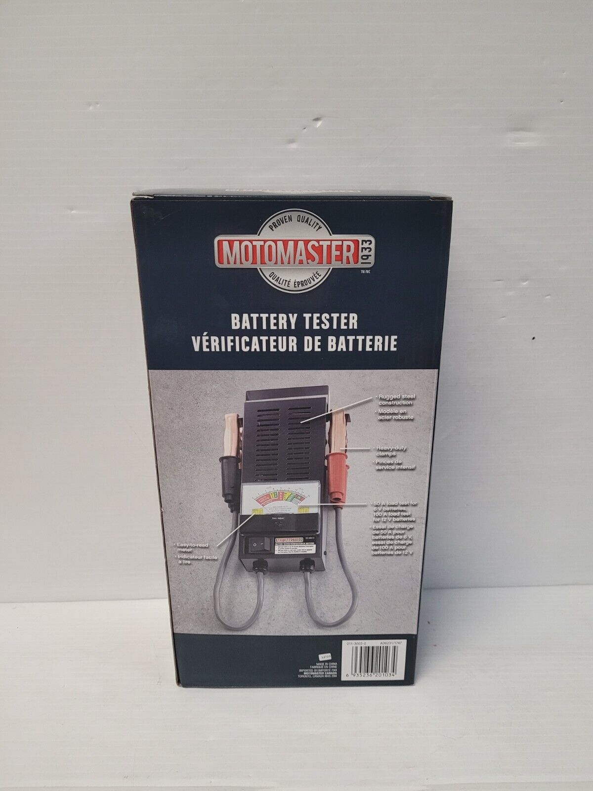 (N80323-2) Motomaster 011-3003-0 Battery Tester 6-12V