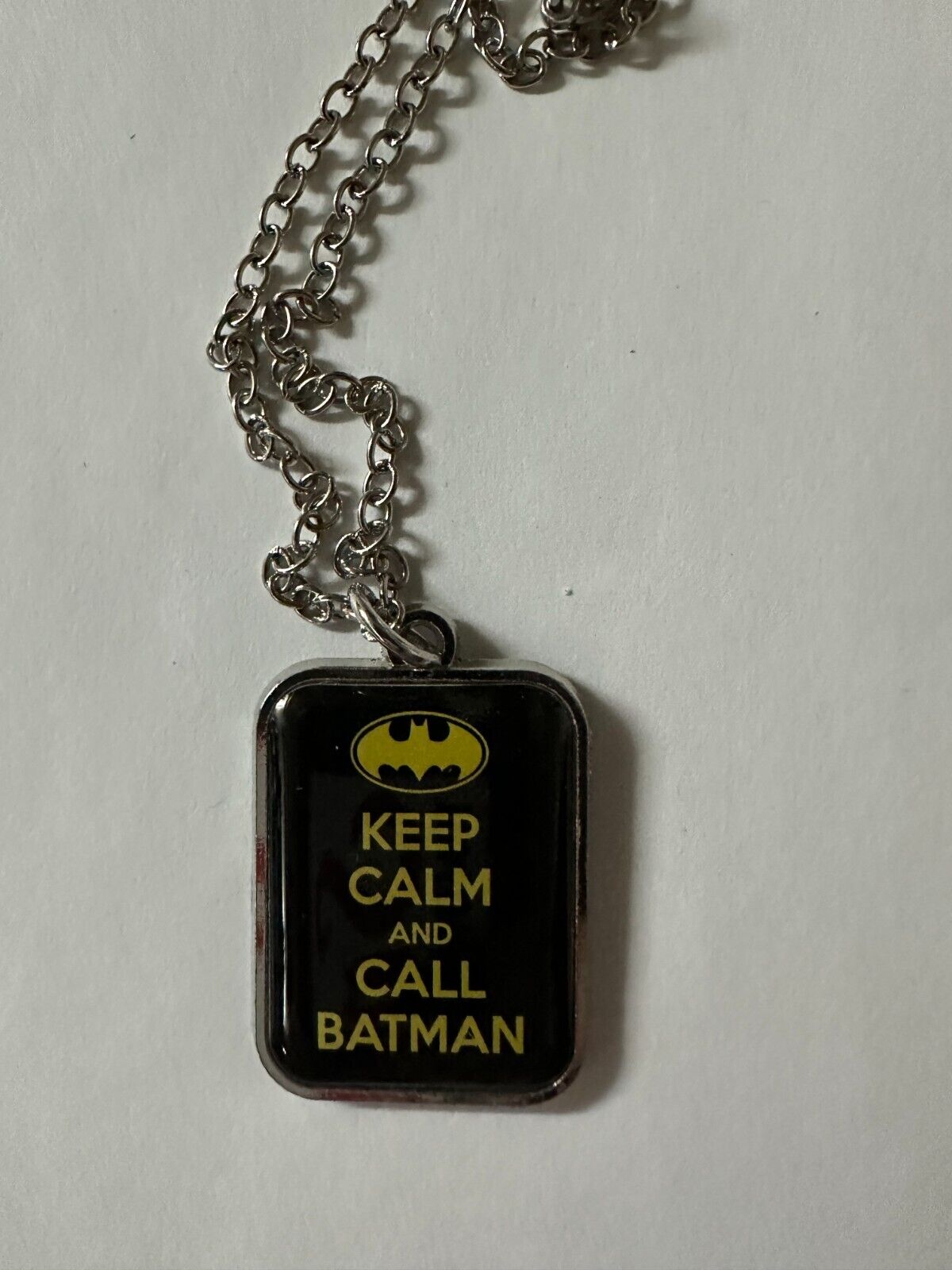 (LUP) Keep Calm And Call Batman Necklace