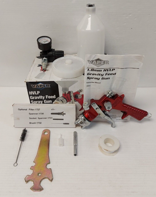 (N81716-1) Pulvérisateur de peinture à alimentation par gravité Viper HVLP 1,8 mm