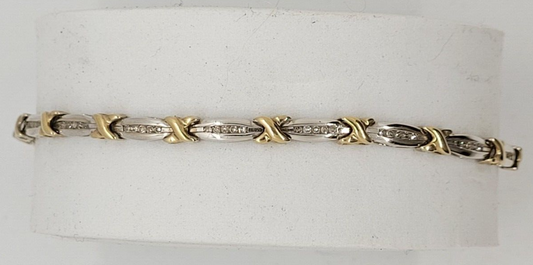 (NI-1534) Bracelet de tennis en or 10 carats pour femme